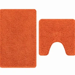 vidaXL Anti-skid badevægs måttesæt 2 pcs Orange PP