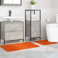 vidaXL Anti-skid badevægs måttesæt 2 pcs Orange PP