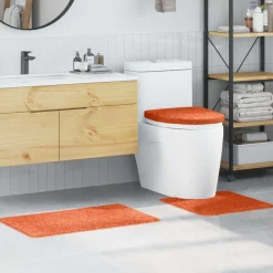 vidaXL Anti-skid badevægs måttesæt 3 pcs Orange PP