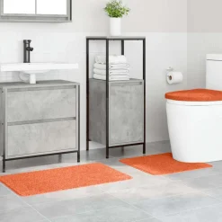vidaXL Anti-skid badevægs måttesæt 3 pcs Orange PP