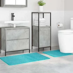 vidaXL Anti-skid badevægs måttesæt 2 pcs Turkis PP
