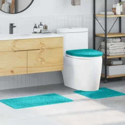 vidaXL Anti-skid badevægs måttesæt 3 pcs Turkis PP