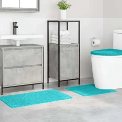 vidaXL Anti-skid badevægs måttesæt 3 pcs Turkis PP