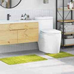 vidaXL Anti-skid badevægs måttesæt 2 pcs Grøn PP