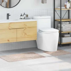 vidaXL Anti-skid badevægs måttesæt 2 pcs Creme PP