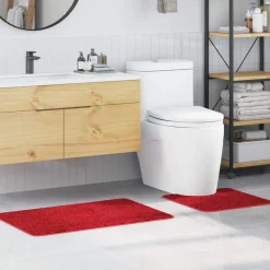 vidaXL Anti-skid badevægs måttesæt 2 pcs Rød PP