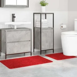 vidaXL Anti-skid badevægs måttesæt 2 pcs Rød PP