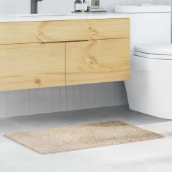 vidaXL Antiskrid Badmåtte Creme 60 x 90 cm PP