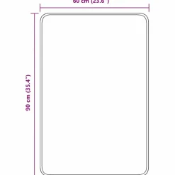 vidaXL Antiskrid Badmåtte Creme 60 x 90 cm PP