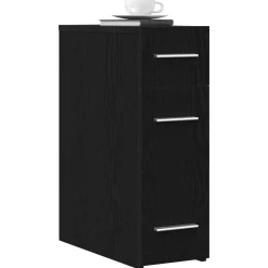 vidaXL Apoteker Skab Sort eg 20 x 45,5 x 60 cm Konstrueret træ