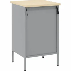 vidaXL Arbejdsbænk Rød og Grå 50 x 55 x 85 cm Ingeniørtræ og stål
