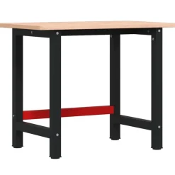 vidaXL arbejdsbænk 100x60x81,5 cm massivt bøgetræ rektangulær