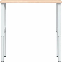 vidaXL arbejdsbænk 100x60x(71,5-98) cm massivt egetræ rektangulær