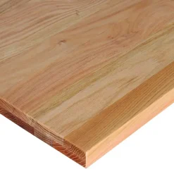 vidaXL arbejdsbænk 140x60x81,5 cm massivt egetræ rektangulær lysebrun
