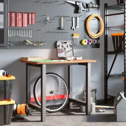 vidaXL arbejdsbænk 100x60x81,5 cm massivt bøgetræ rektangulær