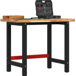 vidaXL arbejdsbænk 100x60x83 cm massivt akacietræ rektangulær