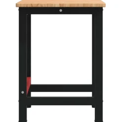 vidaXL arbejdsbænk 100x60x81,5 cm massivt egetræ rektangulær lysebrun