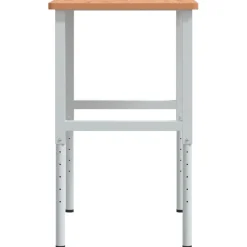 vidaXL arbejdsbænk 100x60x(71,5-98) cm massivt bøgetræ rektangulær