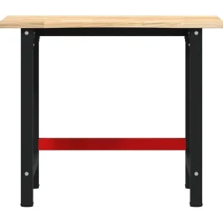 vidaXL arbejdsbænk 100x60x81,5 cm massivt egetræ