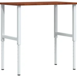 vidaXL arbejdsbænk 100x60x(71,5-98) cm massivt egetræ rektangulær