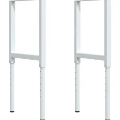 vidaXL arbejdsbænk 100x60x(71,5-98) cm massivt egetræ rektangulær
