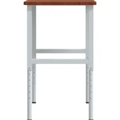 vidaXL arbejdsbænk 100x60x(71,5-98) cm massivt egetræ rektangulær