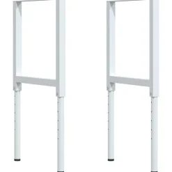 vidaXL arbejdsbænk 100x60x(71,5-98) cm massivt egetræ rektangulær