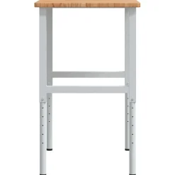 vidaXL arbejdsbænk 100x60x(71,5-98) cm massivt egetræ rektangulær