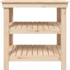 vidaXL arbejdsbord 78,5x50x80 cm massivt fyrretræ