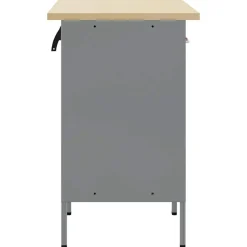 vidaXL Arbejdsskab med skuffe 2 pcs Rød og Grå 100 x 55 x 85 cm