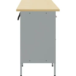 vidaXL Arbejdsskab med skuffe 4 pcs Rød og Grå 200 x 55 x 85 cm