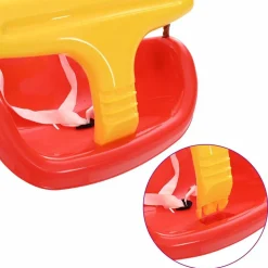 vidaXL Babygynge Rød 36 x 43 x 42 cm Plastik