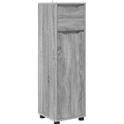 vidaXL Badeværelsesskab Grå Sonoma 30,5 x 30 x 101 cm Konstrueret træ