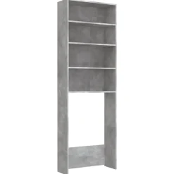 vidaXL badeværelsesskab til vaskemaskine 64x24x190 cm betongrå