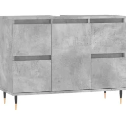 vidaXL badeværelsesskab 80x33x60 cm konstrueret træ betongrå