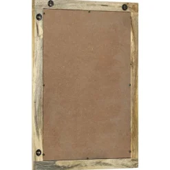 vidaXL Badeværelsesspejl Brun 70 x 50 x 2,5 cm Glas og Solid Mango træ