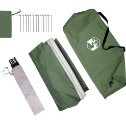 vidaXL Bagklapstelt med tag Grøn 285 x 255 x 245 cm taft