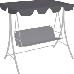 vidaXL baldakin til havegynge 188/168x145/110 cm antracitgrå