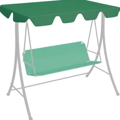 vidaXL baldakin til havegynge 188/168x145/110 cm grøn