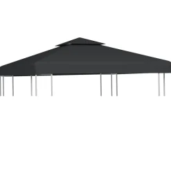 vidaXL baldakin til havepavillon 3x3 m 310 g/m² mørkegrå
