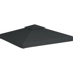 vidaXL baldakin til havepavillon 3x3 m 310 g/m² mørkegrå