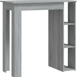 vidaXL barbord m. hylde 102x50x103,5 cm konstrueret træ grå sonoma-eg