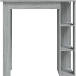 vidaXL barbord m. hylde 102x50x103,5 cm konstrueret træ grå sonoma-eg