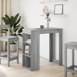 vidaXL barbord m.stativer 102x50x103,5cm konstrueret træ grå sonoma-eg