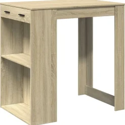 vidaXL barbord 102x70x103,5 cm konstrueret træ sonoma-eg