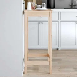 vidaXL barbord 50x50x110 cm massivt fyrretræ