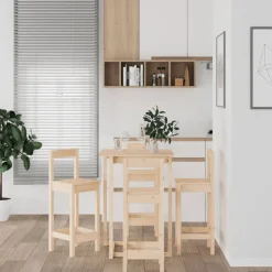vidaXL barsæt 5 dele massivt fyrretræ