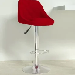 vidaXL barstol fløjl vinrød