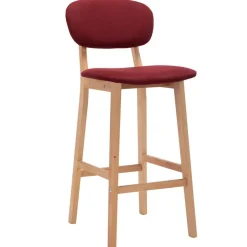 vidaXL barstole 2 stk. stof vinrød