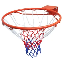 vidaXL basketballkurvesæt med ring og net 45 cm orange